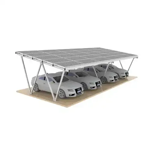 Aluminium Vanntett W Type Solar Carport Montering
