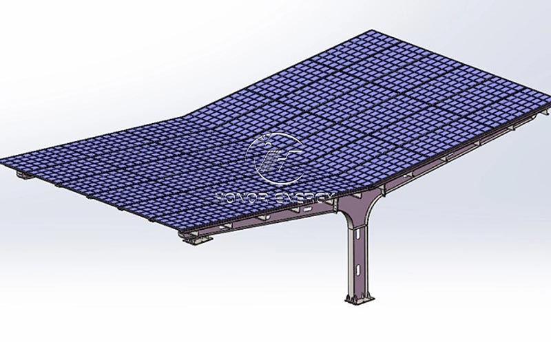 Double Wing Solar Carport Bracket 