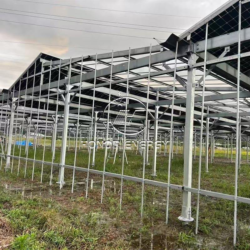 Stål drivhus solenergi jordbruksmount